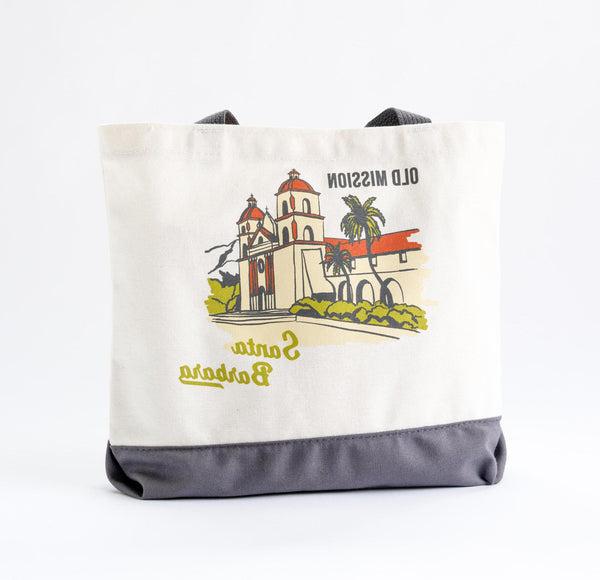 Two Tone Santa Barbara Mission Canvas Tote